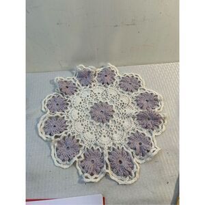 Homemade crochet Dolly‎ purple 14"